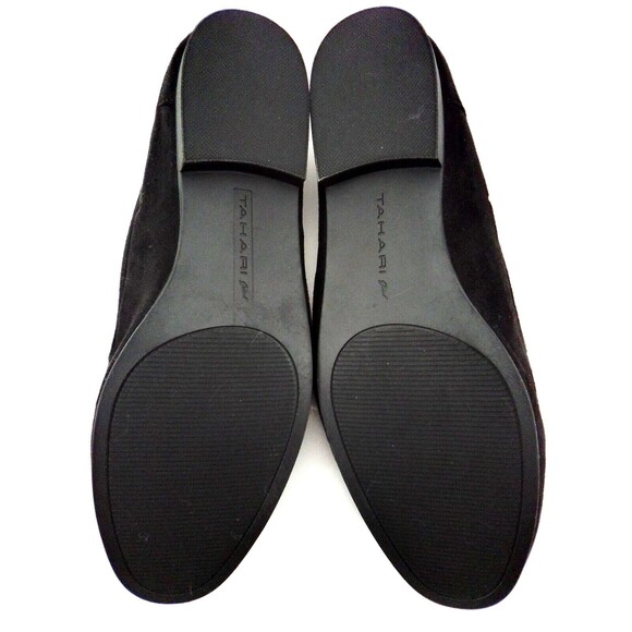 Tahari Girl Alessia Women's Tassel Black Suede Loafers Size 9 - Picture 6 of 7